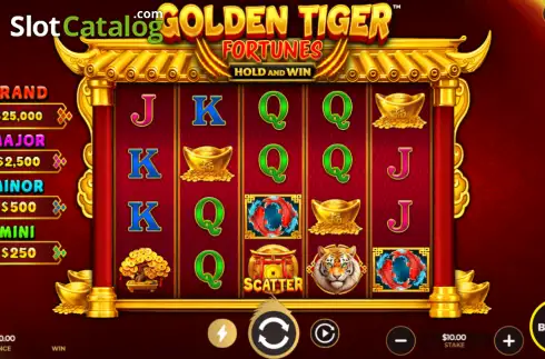 Οθόνη2. Golden Tiger Fortunes Κουλοχέρης