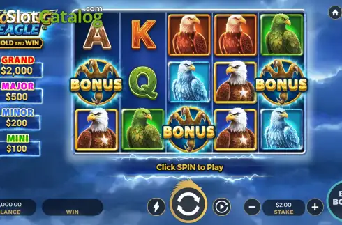 Οθόνη2. Soaring Eagle - Hold and Win Κουλοχέρης