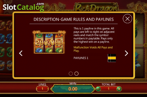 Οθόνη5. Rich Dragon Κουλοχέρης 