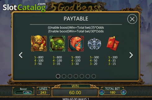 Οθόνη7. 5 God Beast Κουλοχέρης 