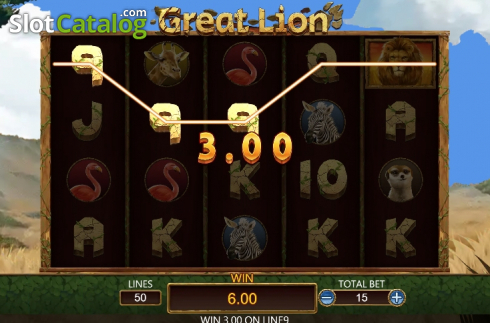 Οθόνη4. Great Lion (Dragoon Soft) Κουλοχέρης
