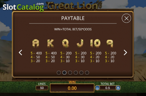 Οθόνη8. Great Lion (Dragoon Soft) Κουλοχέρης