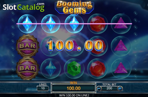 Οθόνη5. Booming Gems Κουλοχέρης