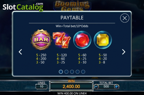 Οθόνη7. Booming Gems Κουλοχέρης