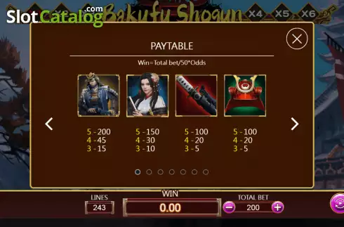 Οθόνη8. Bakufu Shogun Κουλοχέρης