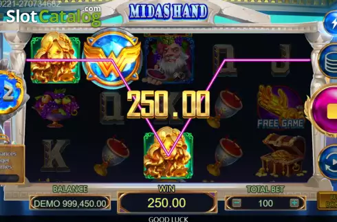 Οθόνη3. Midas Hand Κουλοχέρης 