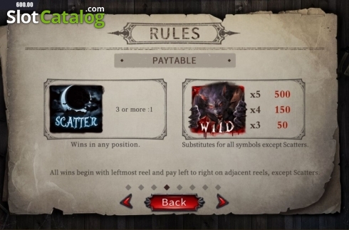 Οθόνη9. Blood wolf Legend Κουλοχέρης