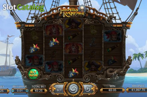 Οθόνη5. Pirates Rampage Κουλοχέρης