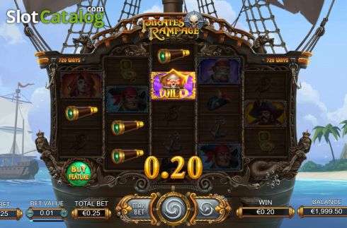 Οθόνη4. Pirates Rampage Κουλοχέρης