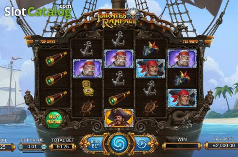 Οθόνη3. Pirates Rampage Κουλοχέρης