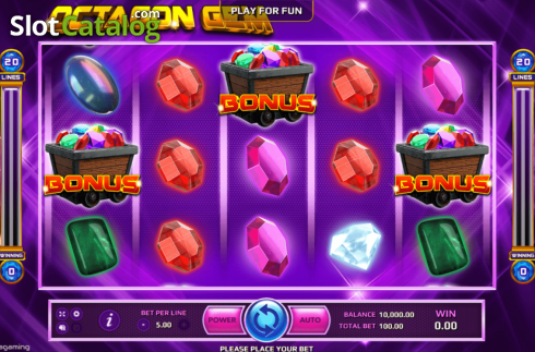 Οθόνη2. Octagon Gem Κουλοχέρης 