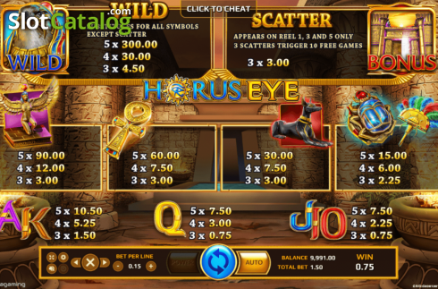 Οθόνη5. Horus Eye (EAgaming) Κουλοχέρης