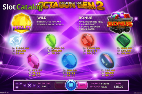 Οθόνη5. Octagon Gem 2 Κουλοχέρης