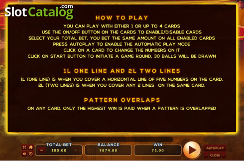 Οθόνη5. Burning Pearl Bingo Κουλοχέρης