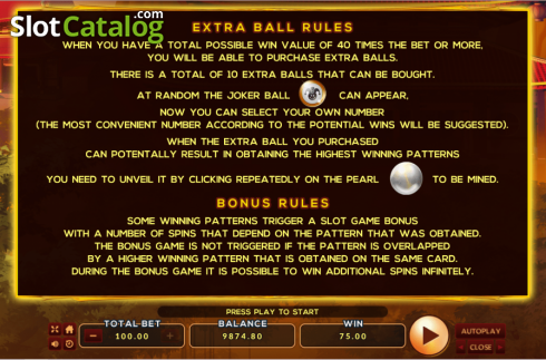 Οθόνη6. Burning Pearl Bingo Κουλοχέρης