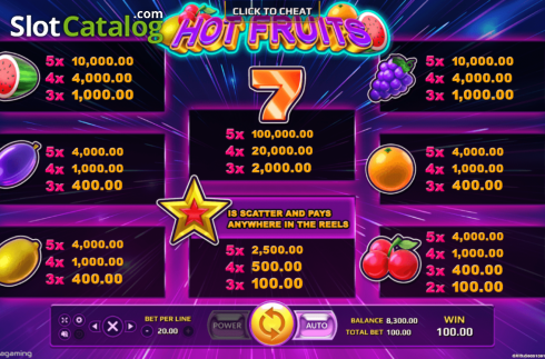 Οθόνη7. Hot Fruits (EAgaming) Κουλοχέρης
