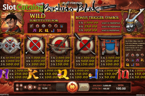 Οθόνη5. Bushido Blade Κουλοχέρης