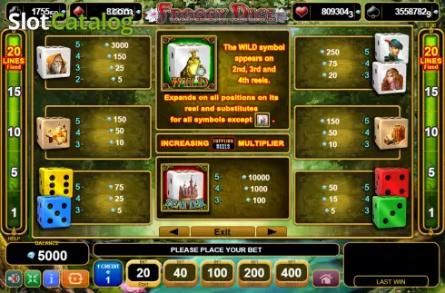Οθόνη8. Froggy Dice Κουλοχέρης