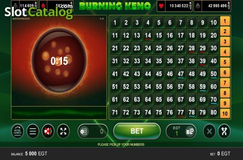 Οθόνη2. Burning Keno Κουλοχέρης