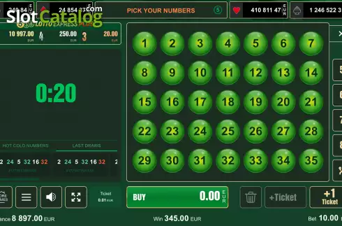Οθόνη2. Lotto Express 5/35 Plus Κουλοχέρης