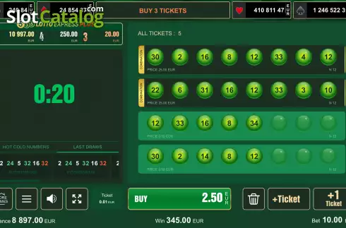 Οθόνη3. Lotto Express 5/35 Plus Κουλοχέρης