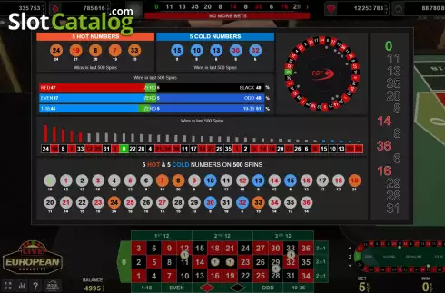Οθόνη4. Live European Roulette (Amusnet) Κουλοχέρης