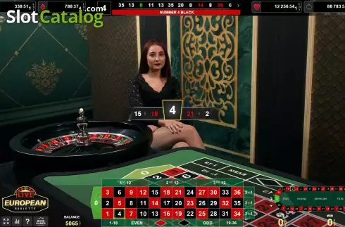 Οθόνη6. Live European Roulette (Amusnet) Κουλοχέρης