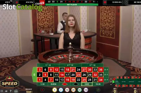 Οθόνη2. Live Speed Roulette (Amusnet) Κουλοχέρης 