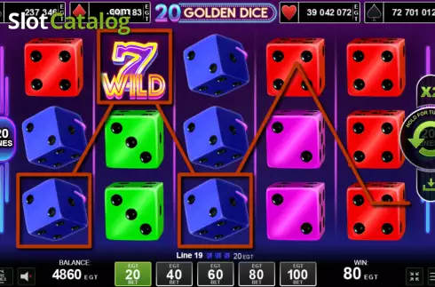 Οθόνη3. 20 Golden Dice Κουλοχέρης
