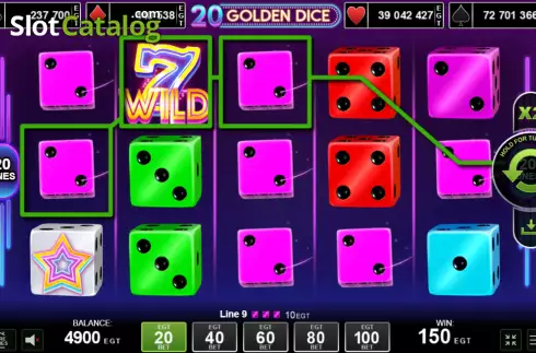 Οθόνη4. 20 Golden Dice Κουλοχέρης