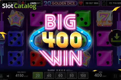 Οθόνη5. 20 Golden Dice Κουλοχέρης