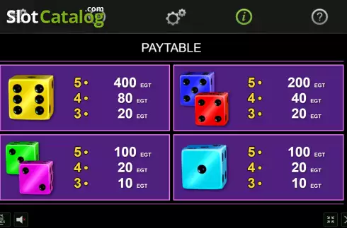 Οθόνη8. 20 Golden Dice Κουλοχέρης