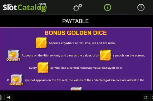 Οθόνη9. 20 Golden Dice Κουλοχέρης