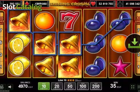 Οθόνη3. Shining Crown (Amusnet) Κουλοχέρης 