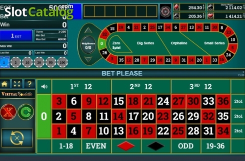 Οθόνη2. Virtual Roulette (Amusnet) Κουλοχέρης