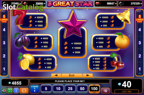 Οθόνη6. 5 Great Star Κουλοχέρης