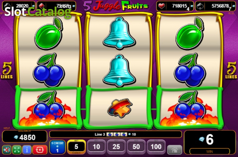 Οθόνη4. 5 Juggle Fruits Κουλοχέρης