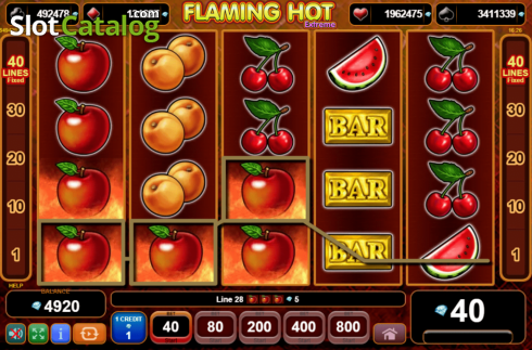 Οθόνη3. Flaming Hot Extreme Κουλοχέρης