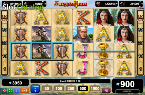 Οθόνη3. Knights Heart Κουλοχέρης