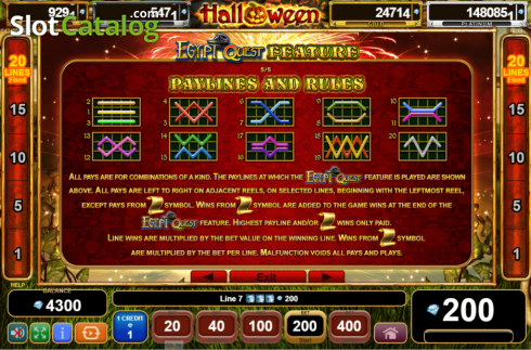 Οθόνη8. Halloween Egypt Quest Κουλοχέρης
