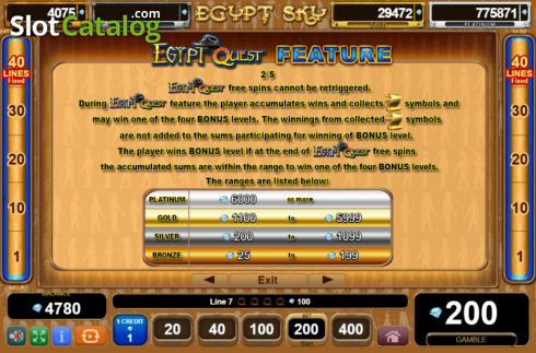 Οθόνη8. Egypt Sky Egypt Quest Κουλοχέρης