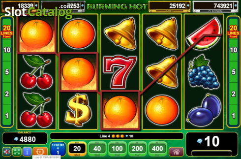 Οθόνη3. Burning Hot Egypt Quest Κουλοχέρης