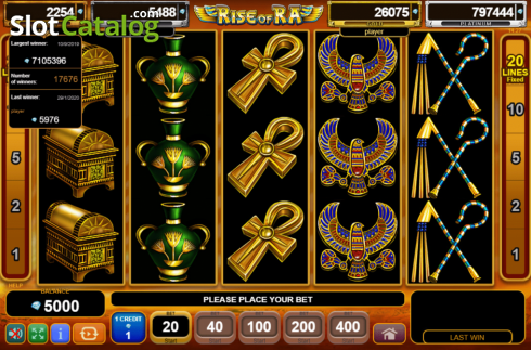 Οθόνη2. Rise of Ra: Egypt Quest Κουλοχέρης