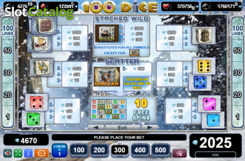 Οθόνη8. 100 Dice Κουλοχέρης
