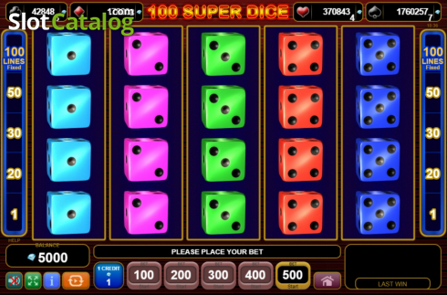 Οθόνη2. 100 Super Dice Κουλοχέρης