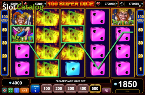 Οθόνη3. 100 Super Dice Κουλοχέρης