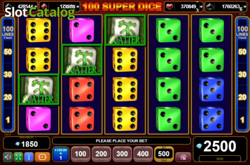 Οθόνη4. 100 Super Dice Κουλοχέρης