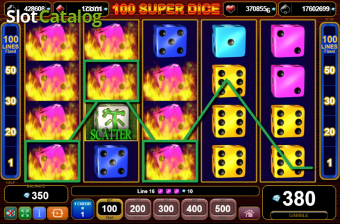 Οθόνη5. 100 Super Dice Κουλοχέρης