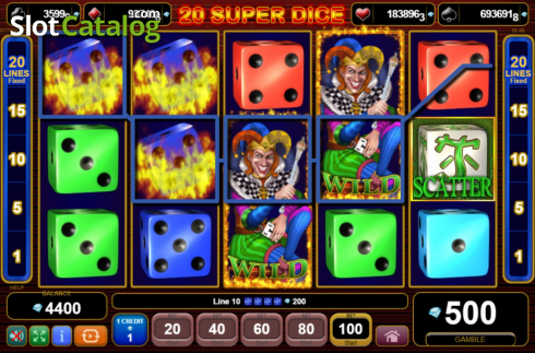 Οθόνη3. 20 Super Dice Κουλοχέρης