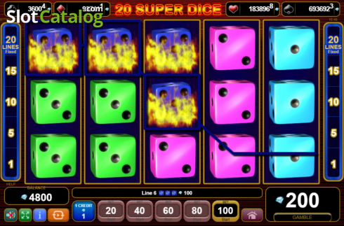 Οθόνη4. 20 Super Dice Κουλοχέρης